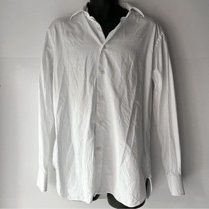 Ermenegildo Zegna Men’s Long Sleeve White Button Down Dress Shirt Size 4…